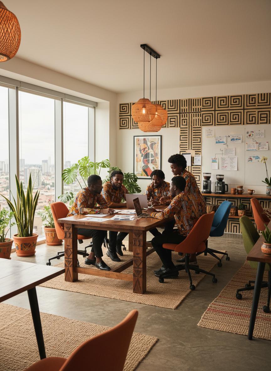 African tech team collaborating